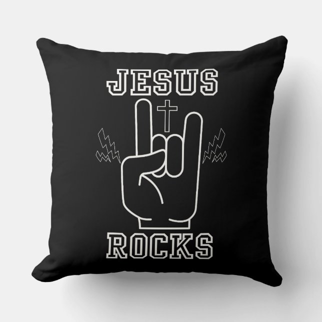 Jesus Rocks Biblical Festival Cushion (Front)