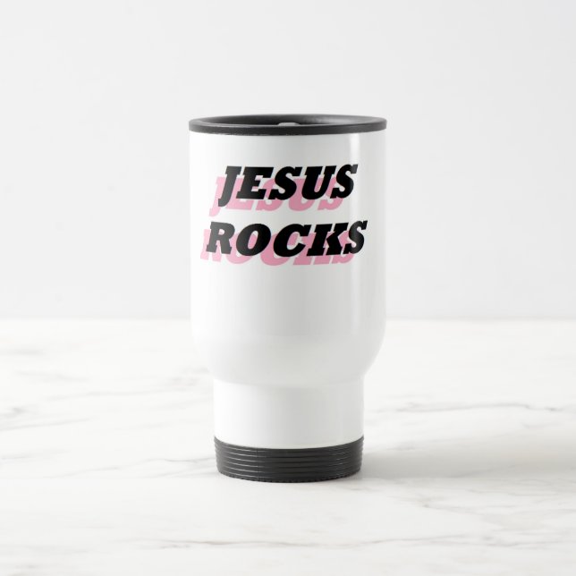 JESUS ROCKS TRAVEL MUG (Center)