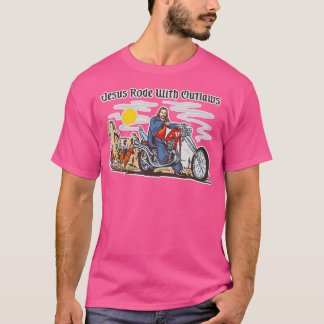 Jesus Rode With Outlaws Christian Cowboy Cowgirl W T-Shirt
