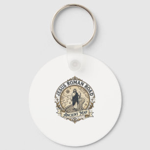 Jesus Roman Road Ancient Map Jesus Roman Road Anci Key Ring