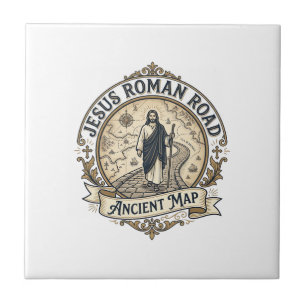 Jesus Roman Road Ancient Map Jesus Roman Road Anci Tile
