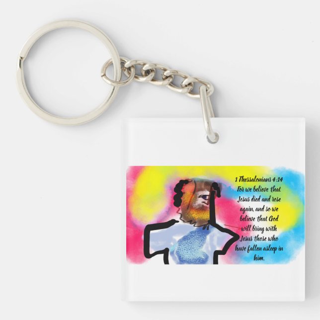 jesus rose  key ring (Front)