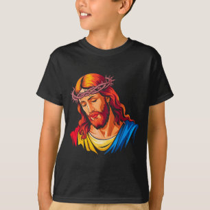 Jesus Rtrait Art Christian Religious  T-Shirt
