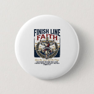 Jesus Running Marathon Vintage Shirt Christian Gra 6 Cm Round Badge