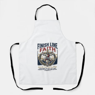Jesus Running Marathon Vintage Shirt Christian Gra Apron