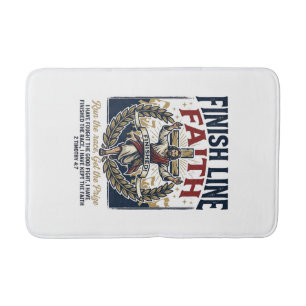 Jesus Running Marathon Vintage Shirt Christian Gra Bath Mat