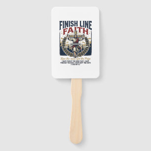 Jesus Running Marathon Vintage Shirt Christian Gra Hand Fan