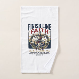 Jesus Running Marathon Vintage Shirt Christian Gra Hand Towel