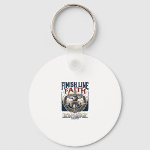 Jesus Running Marathon Vintage Shirt Christian Gra Key Ring
