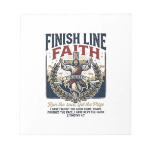 Jesus Running Marathon Vintage Shirt Christian Gra Notepad