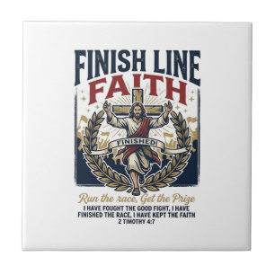 Jesus Running Marathon Vintage Shirt Christian Gra Tile