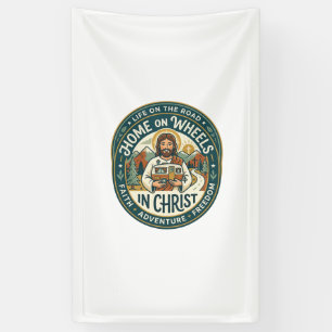Jesus RV Camper Life Vintage Shirt Christian Graph Banner