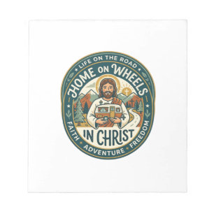 Jesus RV Camper Life Vintage Shirt Christian Graph Notepad