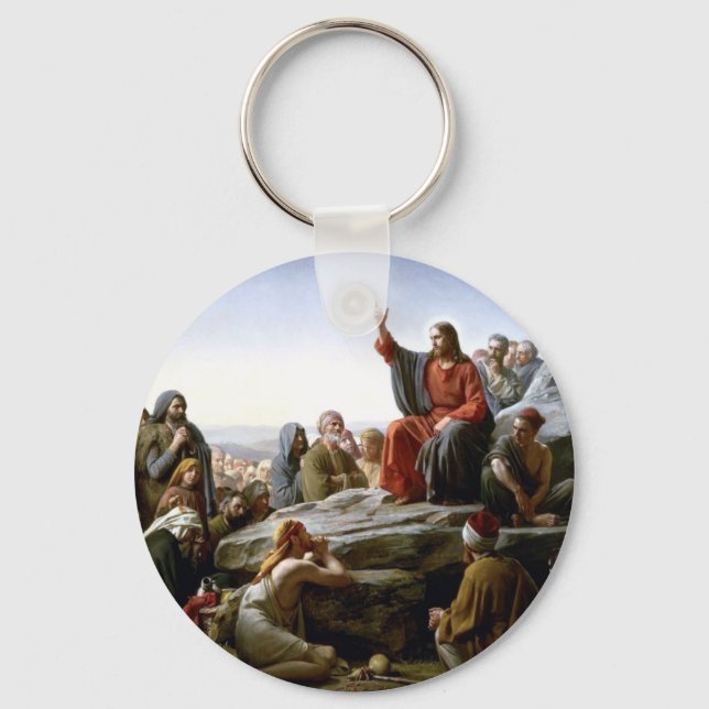 Jesus 's Sermon-on-The-Mount-by-Bloch Key Ring (Front)