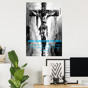 Jesus' sacrifice on the cross poster