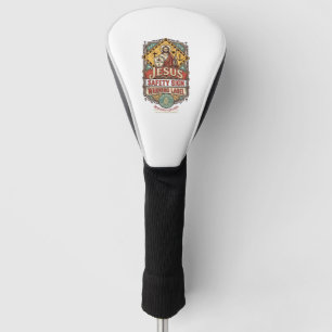 Jesus Safety Sign Warning Label Jesus Safety Sign Golf Head Cover