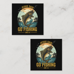Jesus Said Go Fishing Luke 5 4 Card