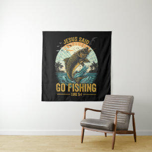 Jesus Said Go Fishing Luke 5 4 Tapestry