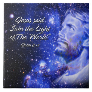 Jesus said " I am the light of-the world" Tiles
