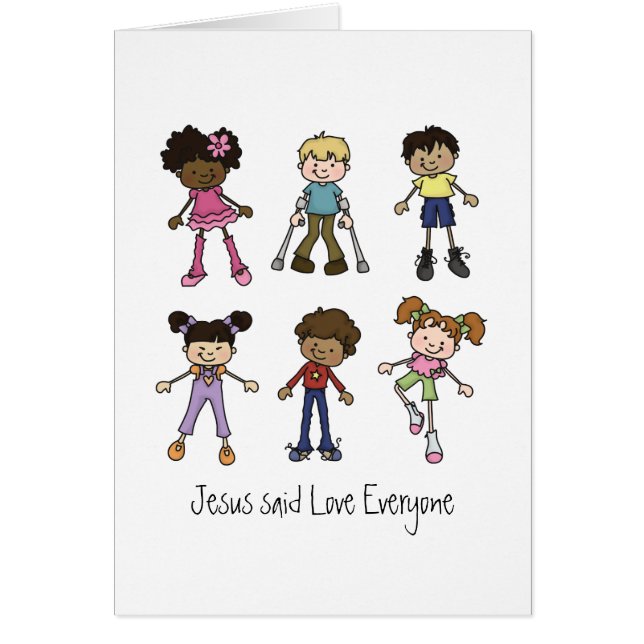 Jesus said Love Everyone card (Front)