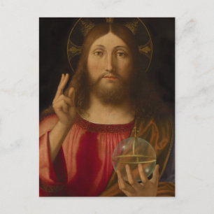 Jesus Salvator mundi Andrea Previtali CC0986 Postcard