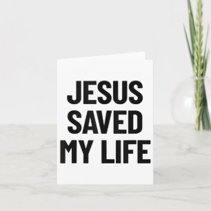 Jesus Saved My Life Christian Saying Tank Top_1  Card