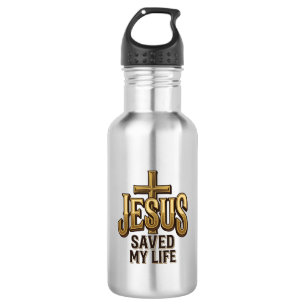 Jesus Saved My Life Cross Vintage 532 Ml Water Bottle