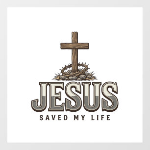 Jesus Saved My Life Vintage Engraving Christian De