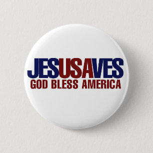 Jesus Saves 6 Cm Round Badge