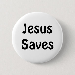 Jesus Saves 6 Cm Round Badge