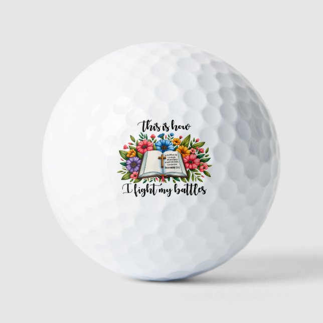 Jesus saves always Easter Christian Cross spring Golf Balls (Front)