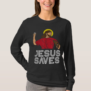 Jesus Saves Baseball God Sports Christian Men Wome T-Shirt