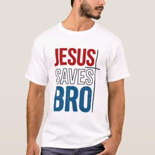 Jesus Saves Bro Christian Typography T-Shirt Desig