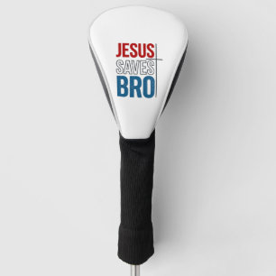 Jesus Saves Bro Christian Typography T-Shirt Desig Golf Head Cover