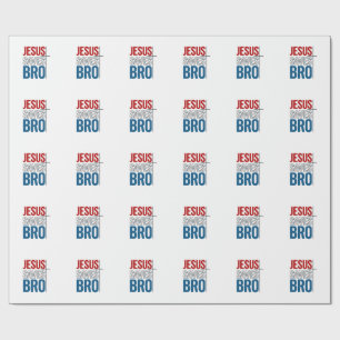 Jesus Saves Bro Christian Typography T-Shirt Desig Wrapping Paper