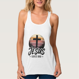 Jesus Saves Bro Vintage Christian Cross Shirt Desi