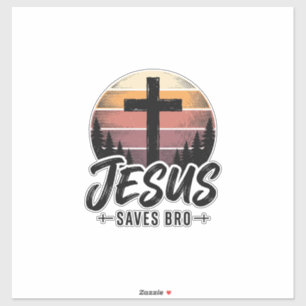 Jesus Saves Bro Vintage Christian Cross Shirt Desi