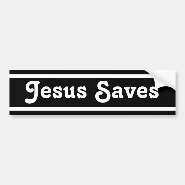 Jesus Saves Bumper Sticker (Front)