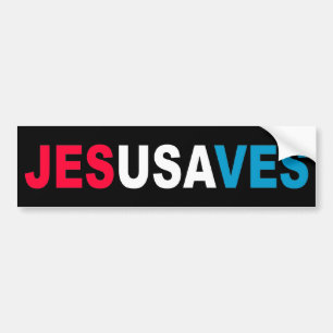 JESUS SAVES BUMPER STICKER