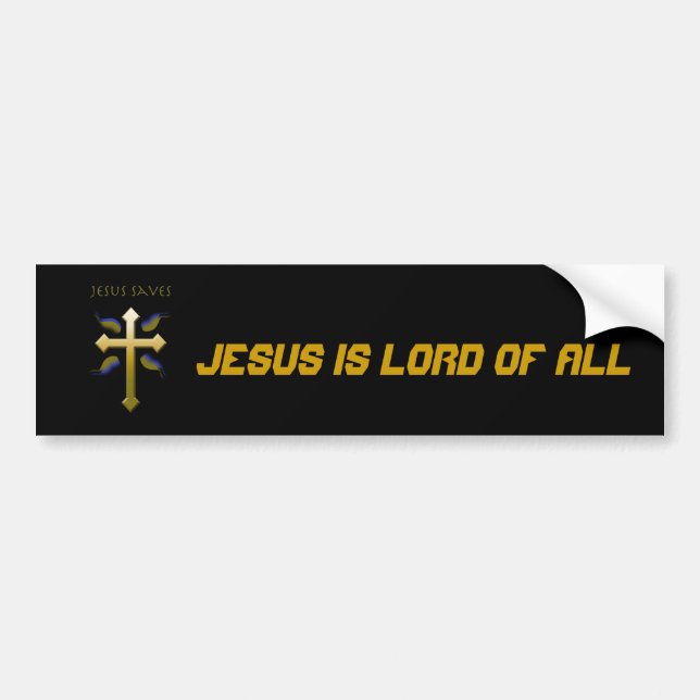 Jesus Saves Bumper Sticker (Front)