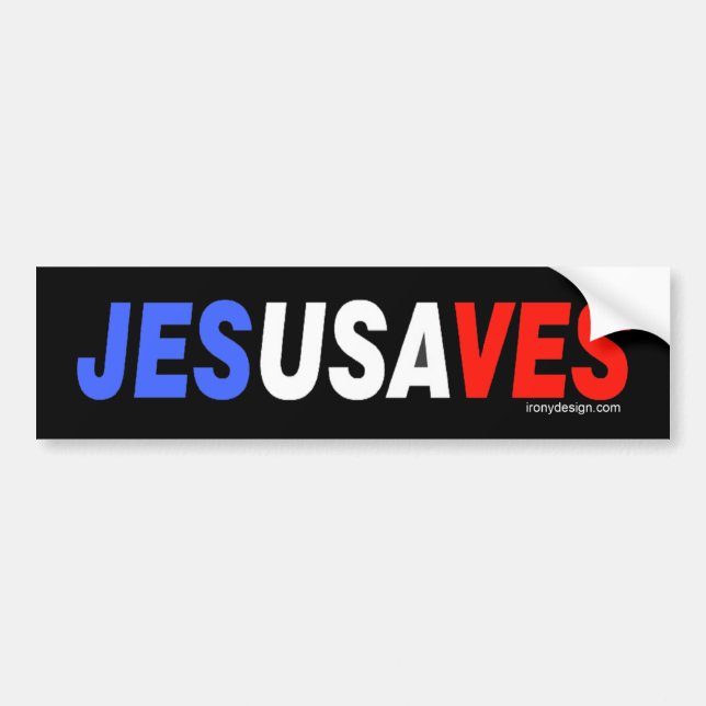 Jesus Saves Bumperstickers Bumper Sticker (Front)