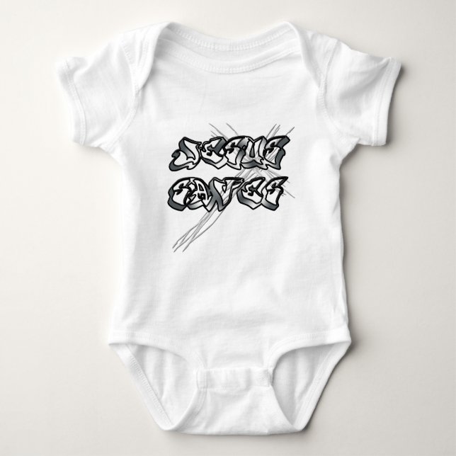 Jesus Saves Christian Baby Bodysuit (Front)