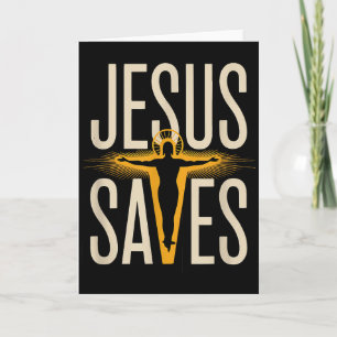 Jesus Saves Christian Faith Devotion Believer  Card