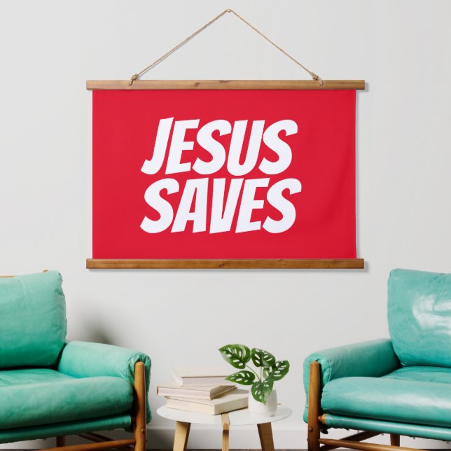 Jesus Saves Christian Hanging Tapestry Decor (Living Room)