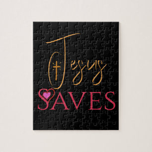 Jesus Saves Christian Quote  Jigsaw Puzzle