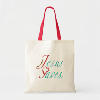 Jesus Saves Christian Quote  Tote Bag