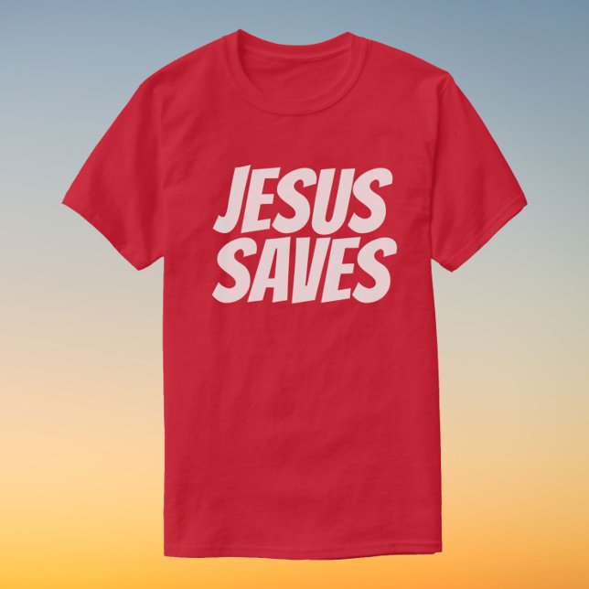 Jesus Saves Christian Short Sleeved T-Shirt (Creator Uploaded)