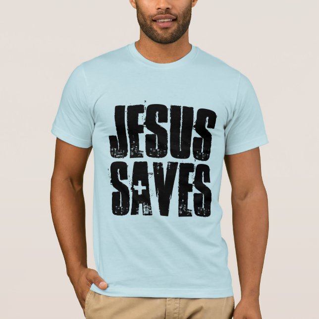 JESUS SAVES CHRISTIAN T-SHIRTS TEES (Front)
