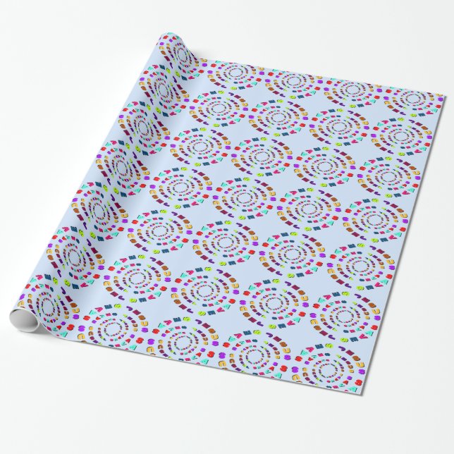 Jesus Saves (circles) Wrapping Paper (Unrolled)