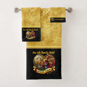 Jesus Saves: Divine Touch Cultivates Renewal (B) Bath Towel Set